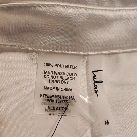 Lulus Ivory Satin Two-Piece Pajama Set - Picture 8 of 8